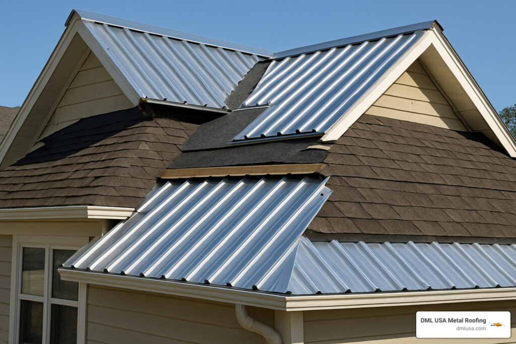 metal roof over shingles