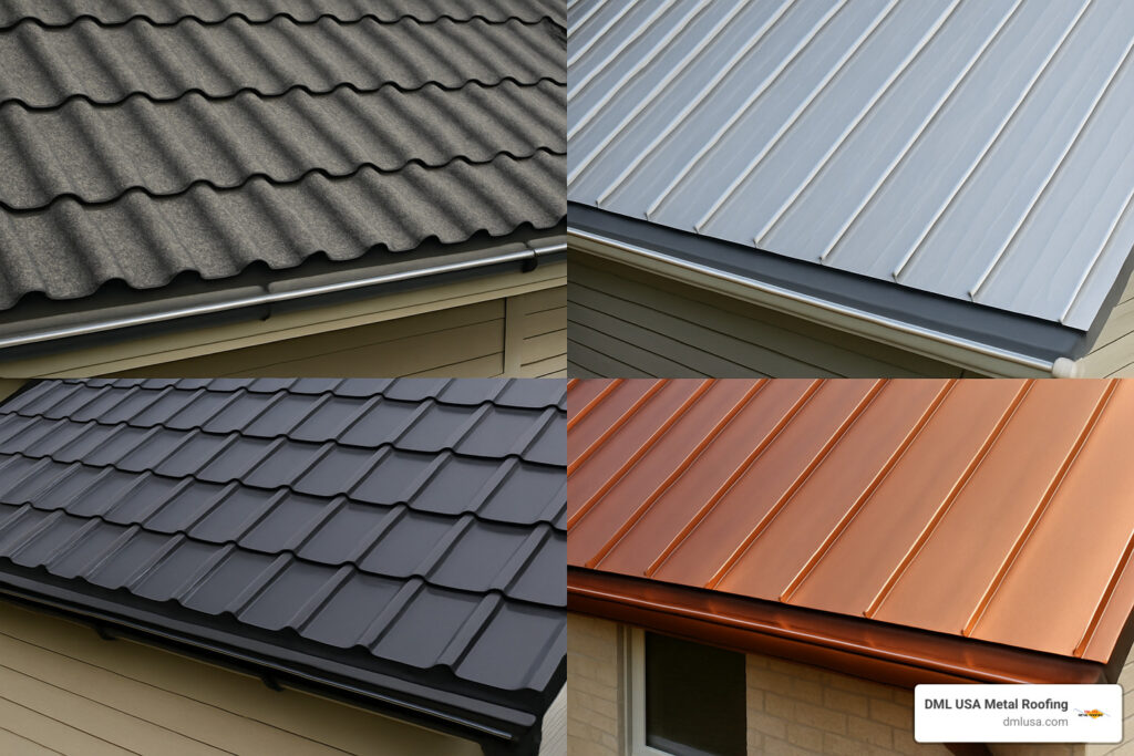 most common metal roofing material
