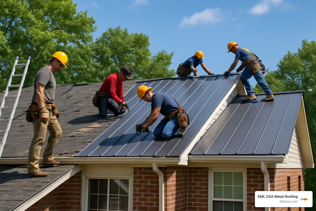 replace shingles with metal roof