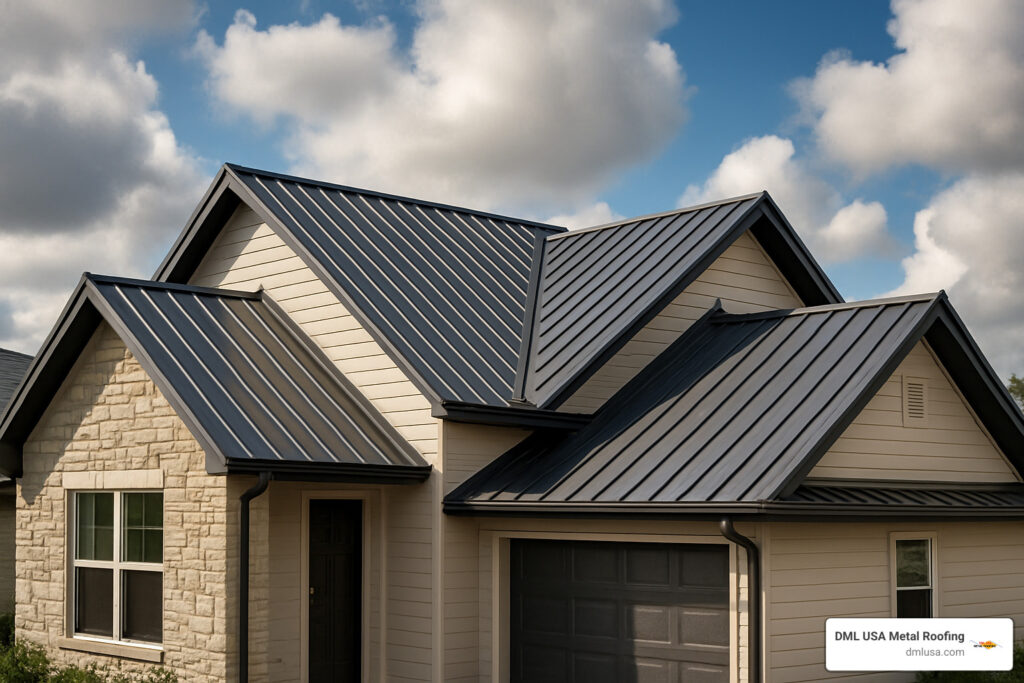 Weatherproof metal roofing