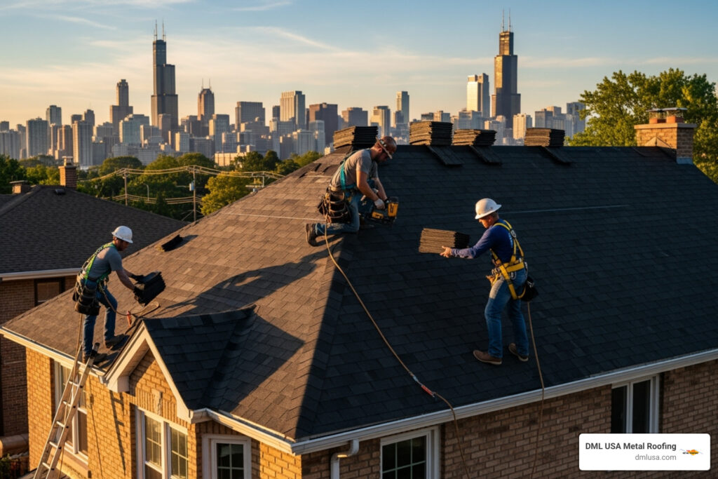 asphalt roof installation chicago