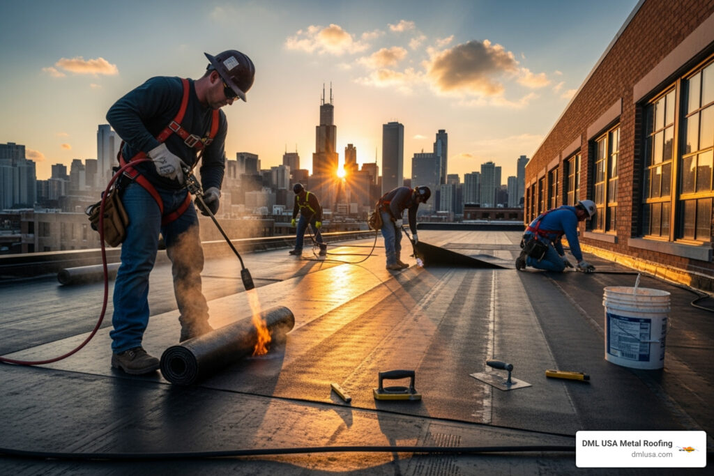 flat roof installation chicago