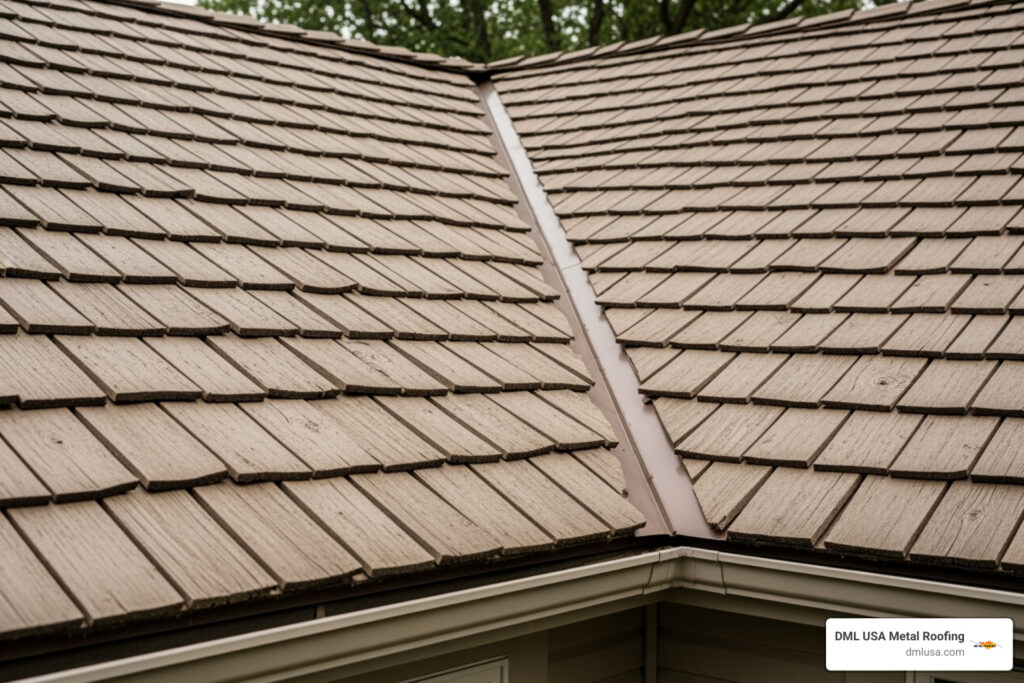 metal roofing that looks like shake shingles