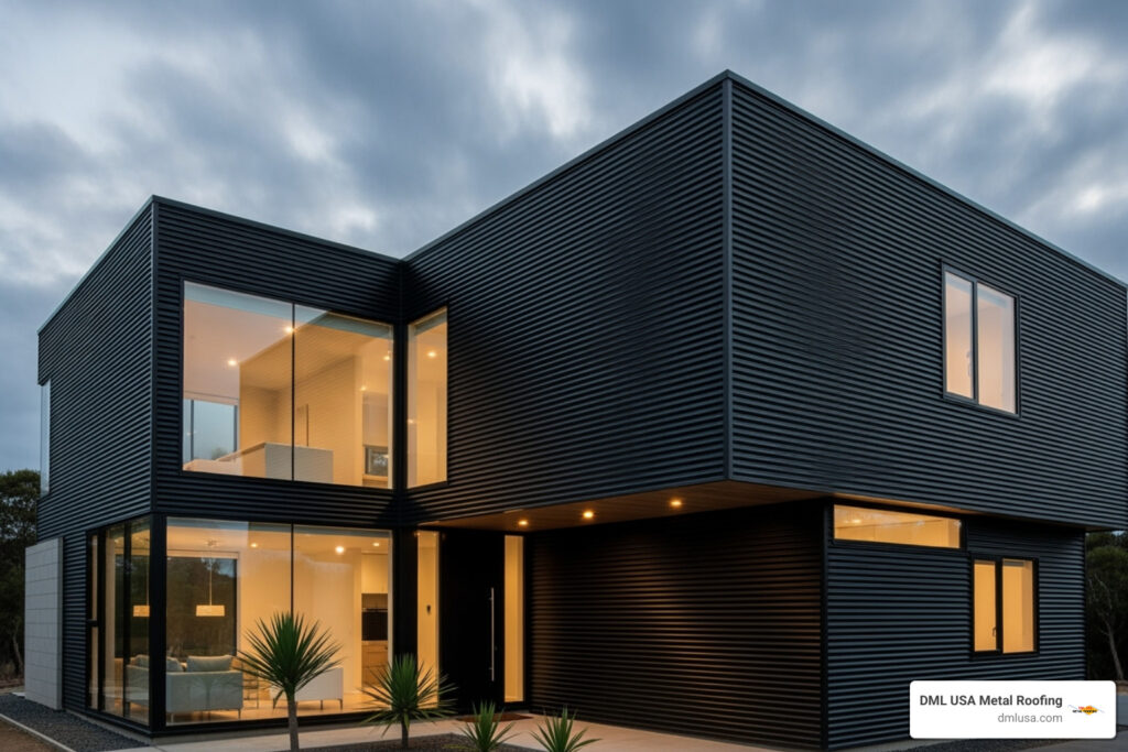 colored corrugated metal siding