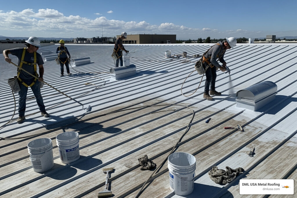 commercial metal roof restoration company near me