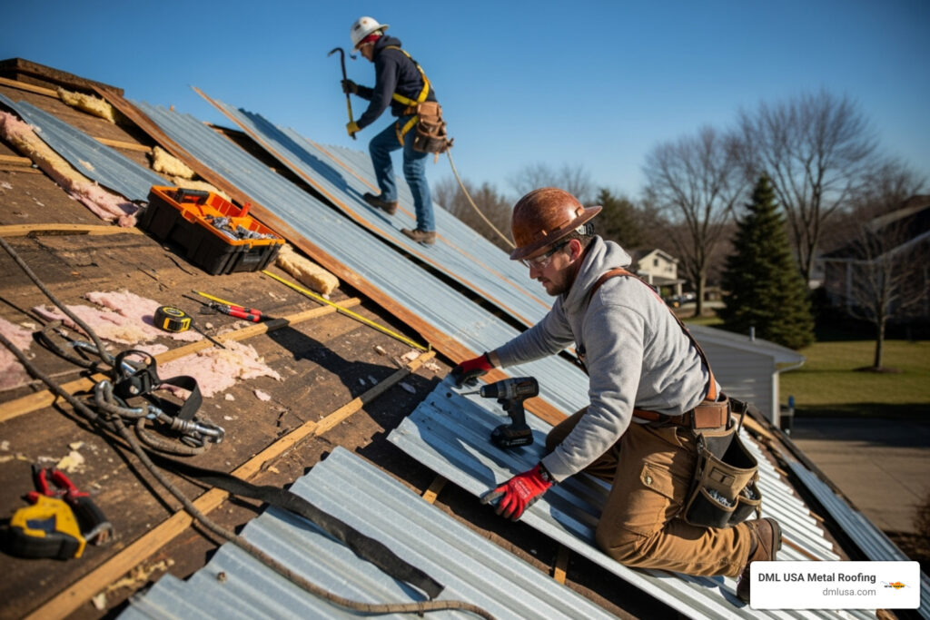 replacing a metal roof