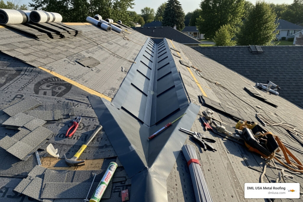 metal roof valley installation