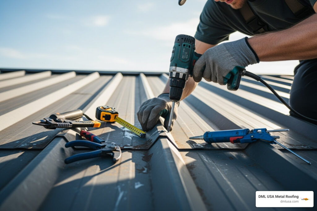 residential metal roof repair