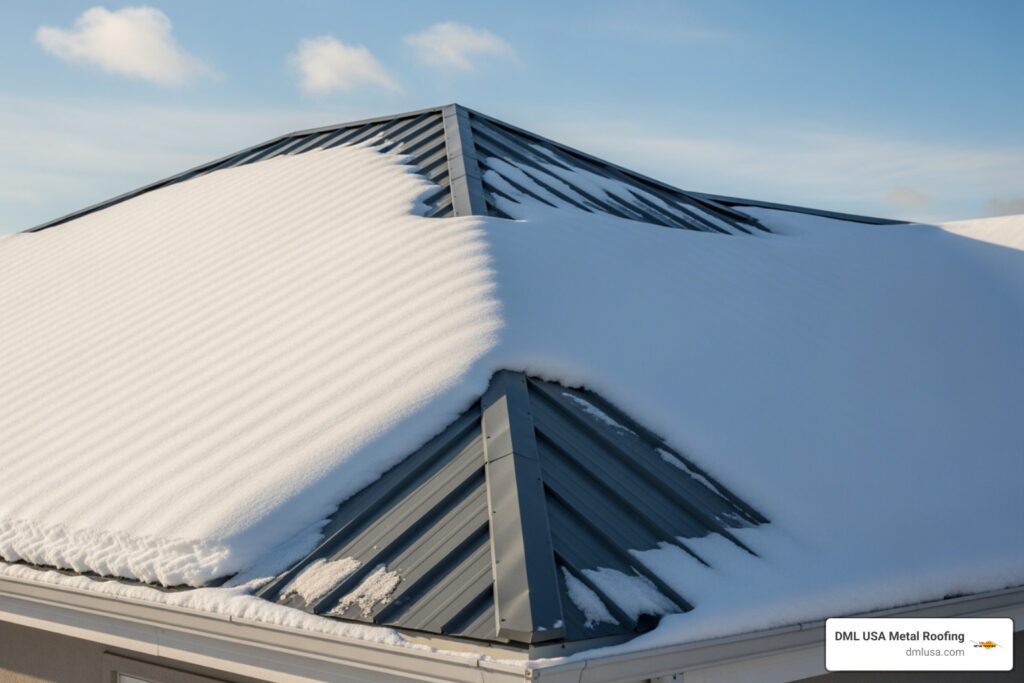 Metal roof ice dam prevention